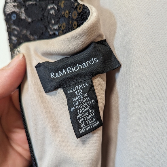 R&M Richards Lace Overlay Evening Dress - Picture 8 of 8